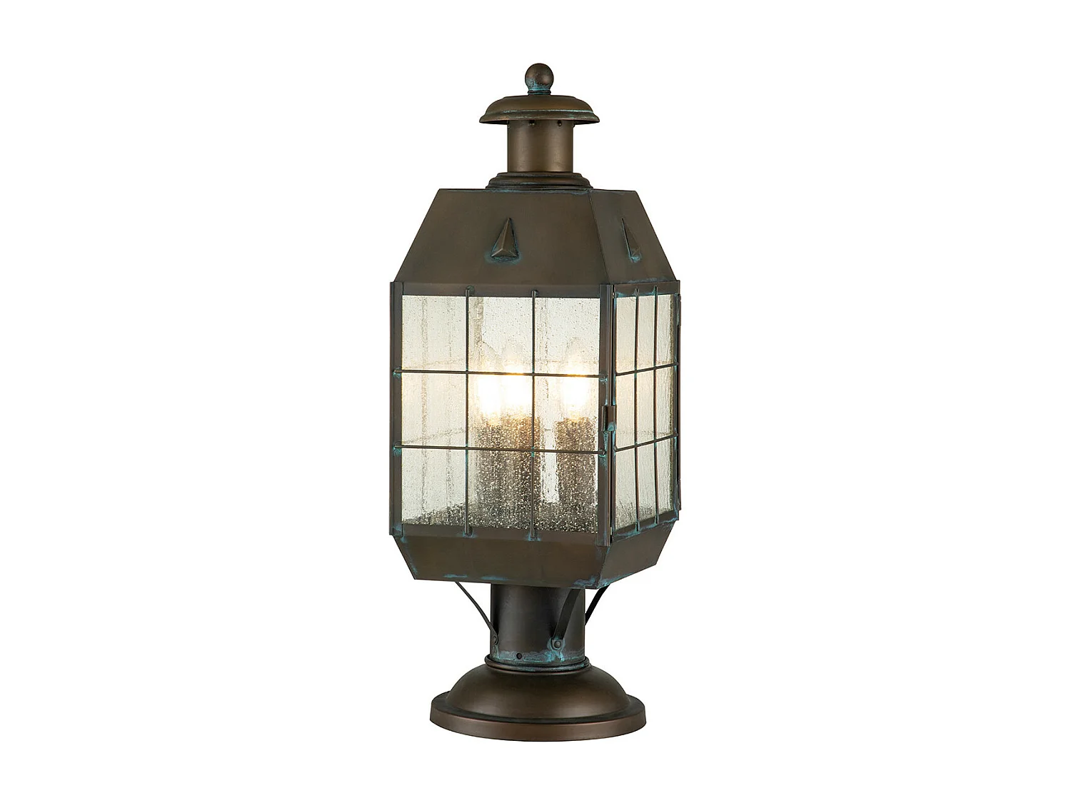 Elstead Hinkley Nantucket Outdoor-Sockel, leicht gealtertes Messing, IP44