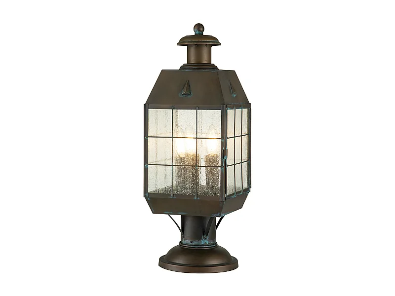 Elstead Hinkley Nantucket Outdoor-Sockel, leicht gealtertes Messing, IP44