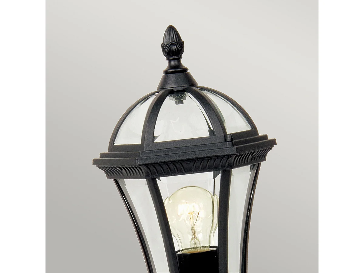 Elstead Ledbury 1 Ljus Utomhus Piedestal Lantern Svart IP44, E27