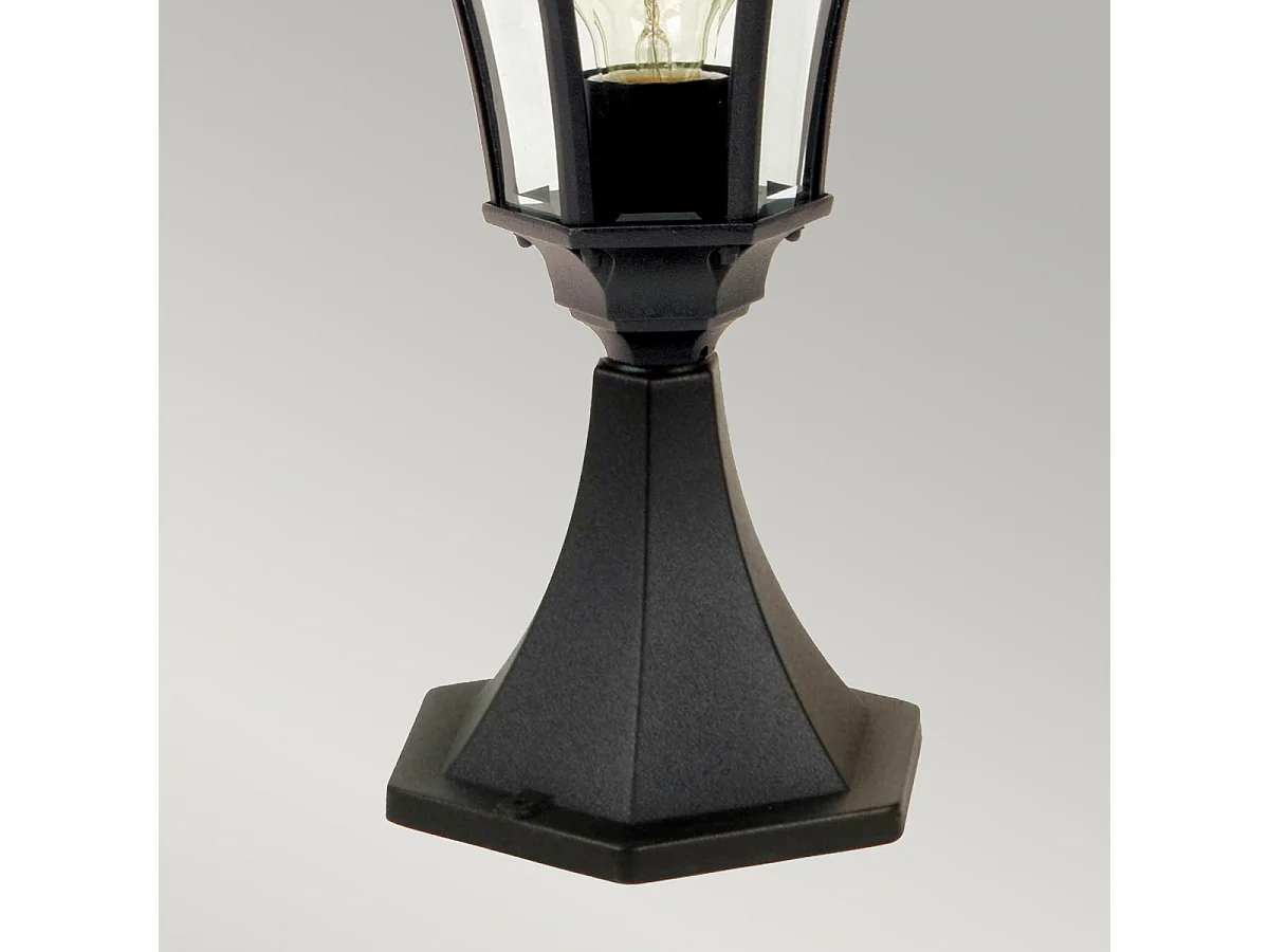Elstead Ledbury 1 Ljus Utomhus Piedestal Lantern Svart IP44, E27