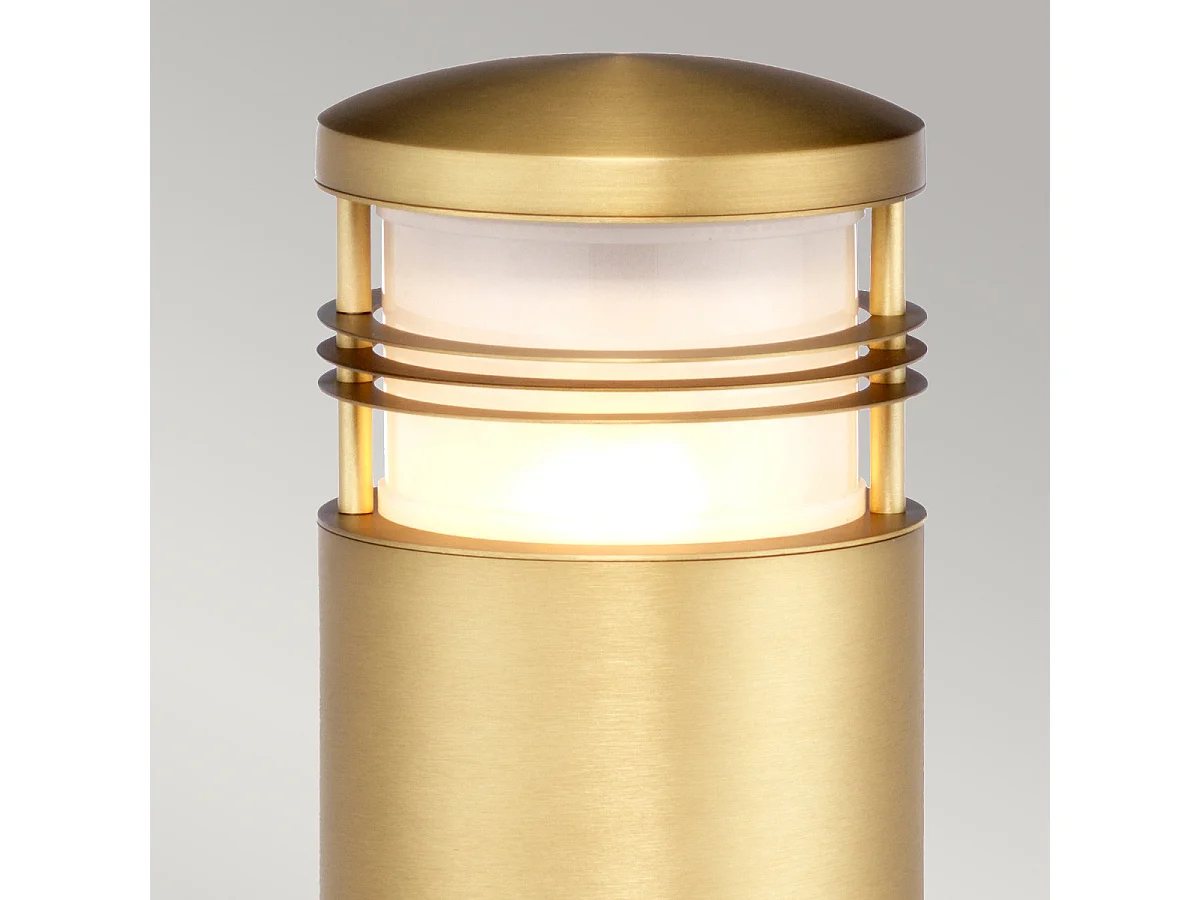 Elstead Newbrighton Außen-Sockelleuchte Antikmessing, IP55