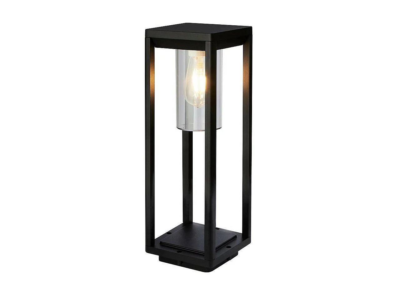 Searchlight 1Lt Outdoor Post - 450mm, Nero Con Diffusore Trasparente