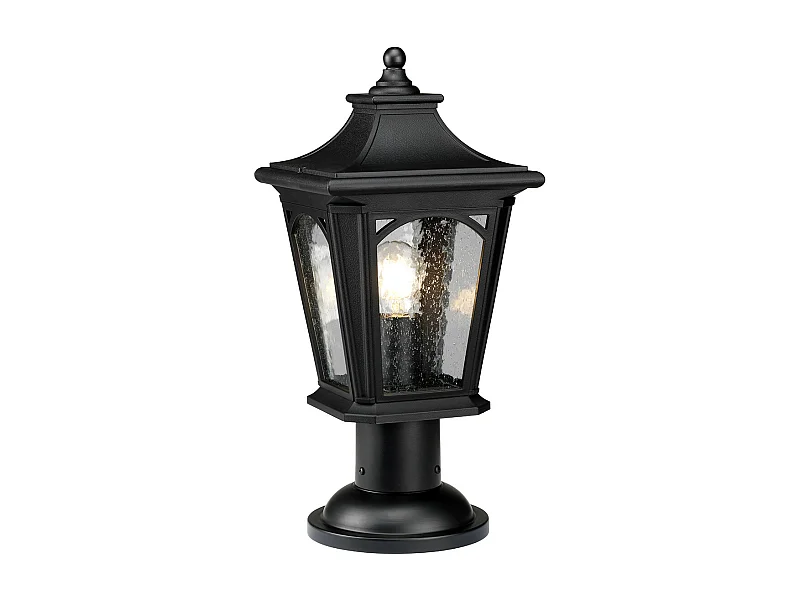 Elstead Bedford 1 Lätt Medium Piedestal Lantern - Mystic Black Finish, E27