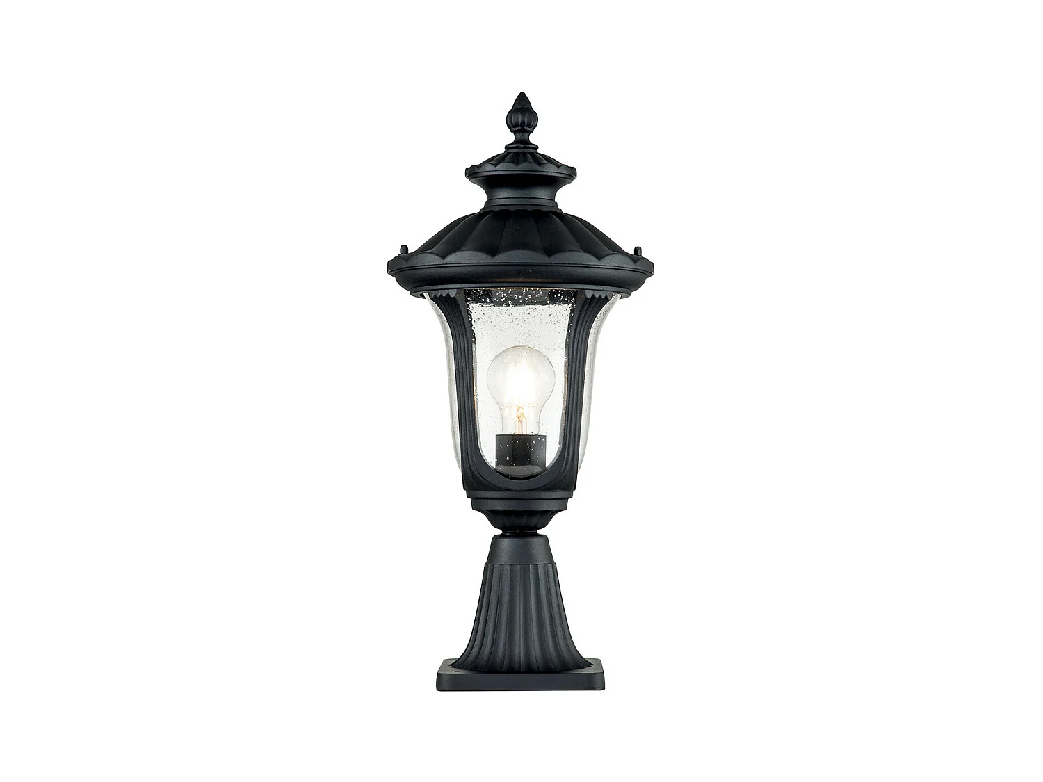 Elstead Chicago Borne lumineuse d'extérieur noir texturé, IP44
