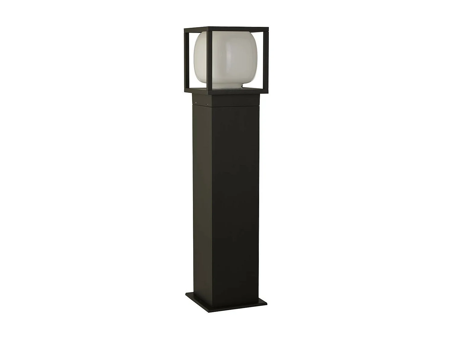 Searchlight Athens Palo LED da esterno 1 luce, pressofuso, paralume opalino IP54 3000K