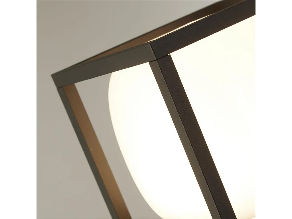 Searchlight Athens Palo LED da esterno 1 luce, pressofuso, paralume opalino IP54 3000K