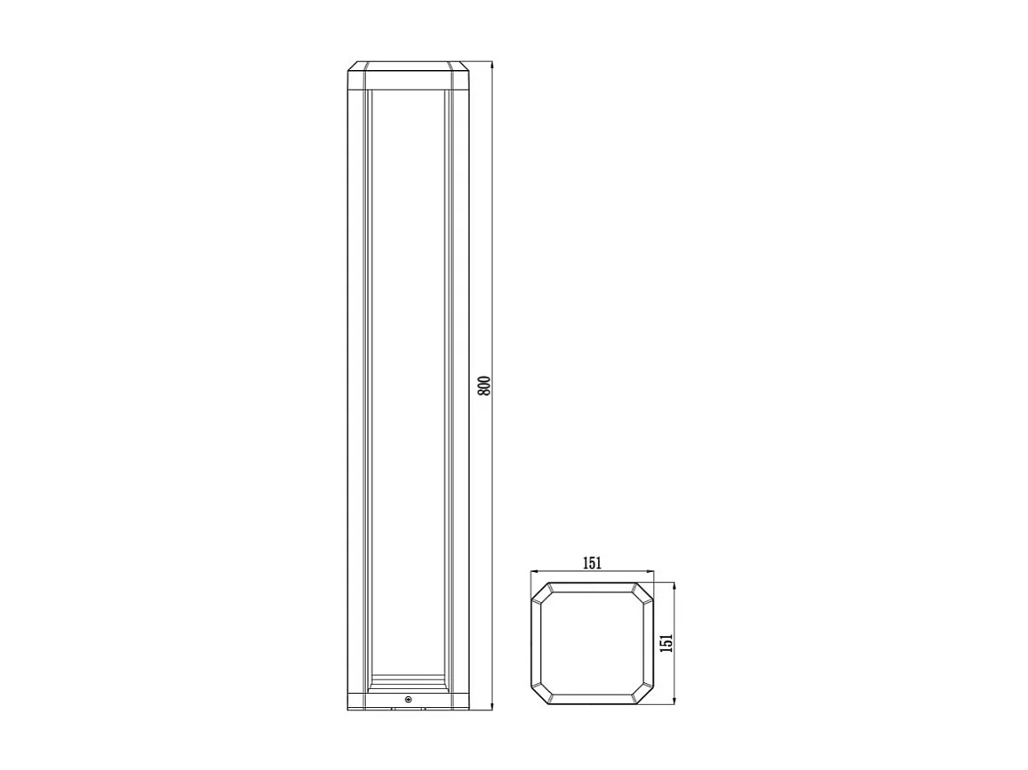 Maytoni Royal Mile Outdoor Royal Mile Integriertes graues LED-Poller-Landschaftslicht IP65