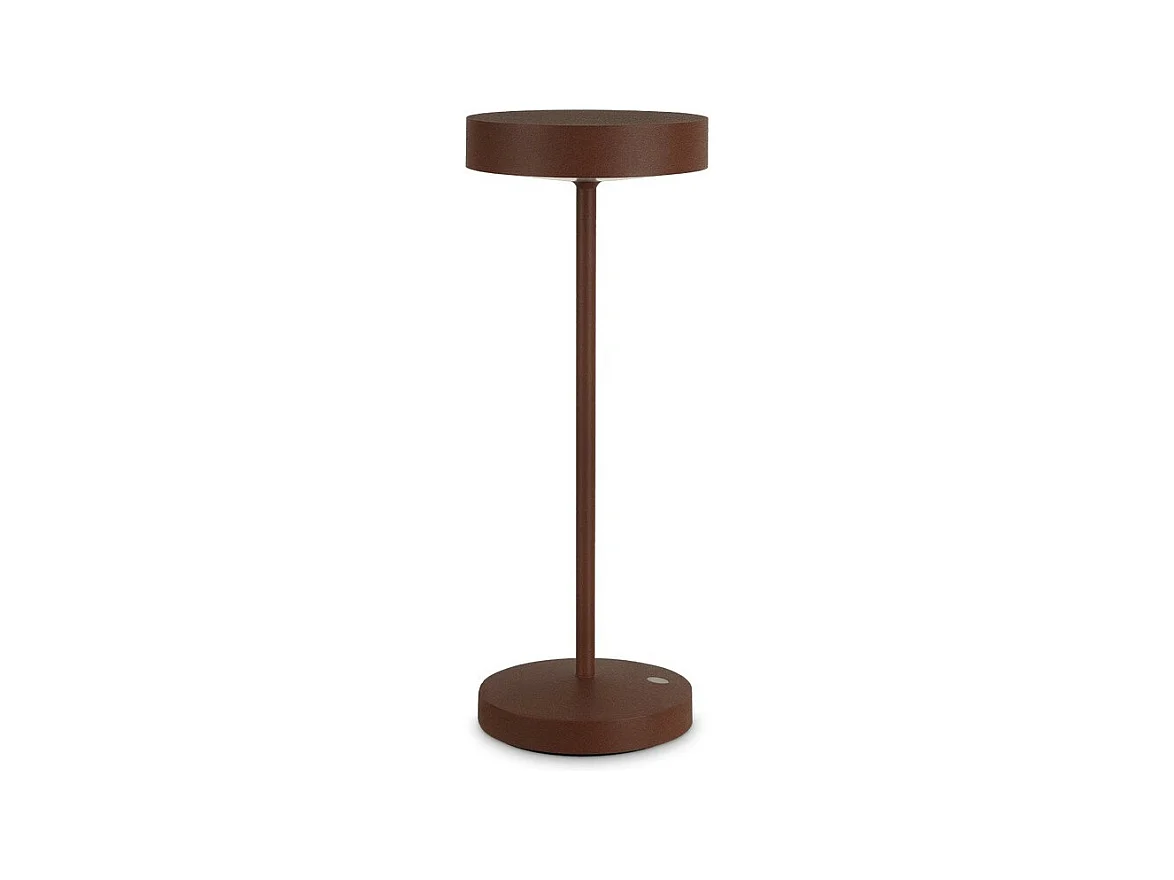 Ideal Lux TOFFEE Lampe de table LED intégrée large de 32 cm, couleur café 3000 K, IP54