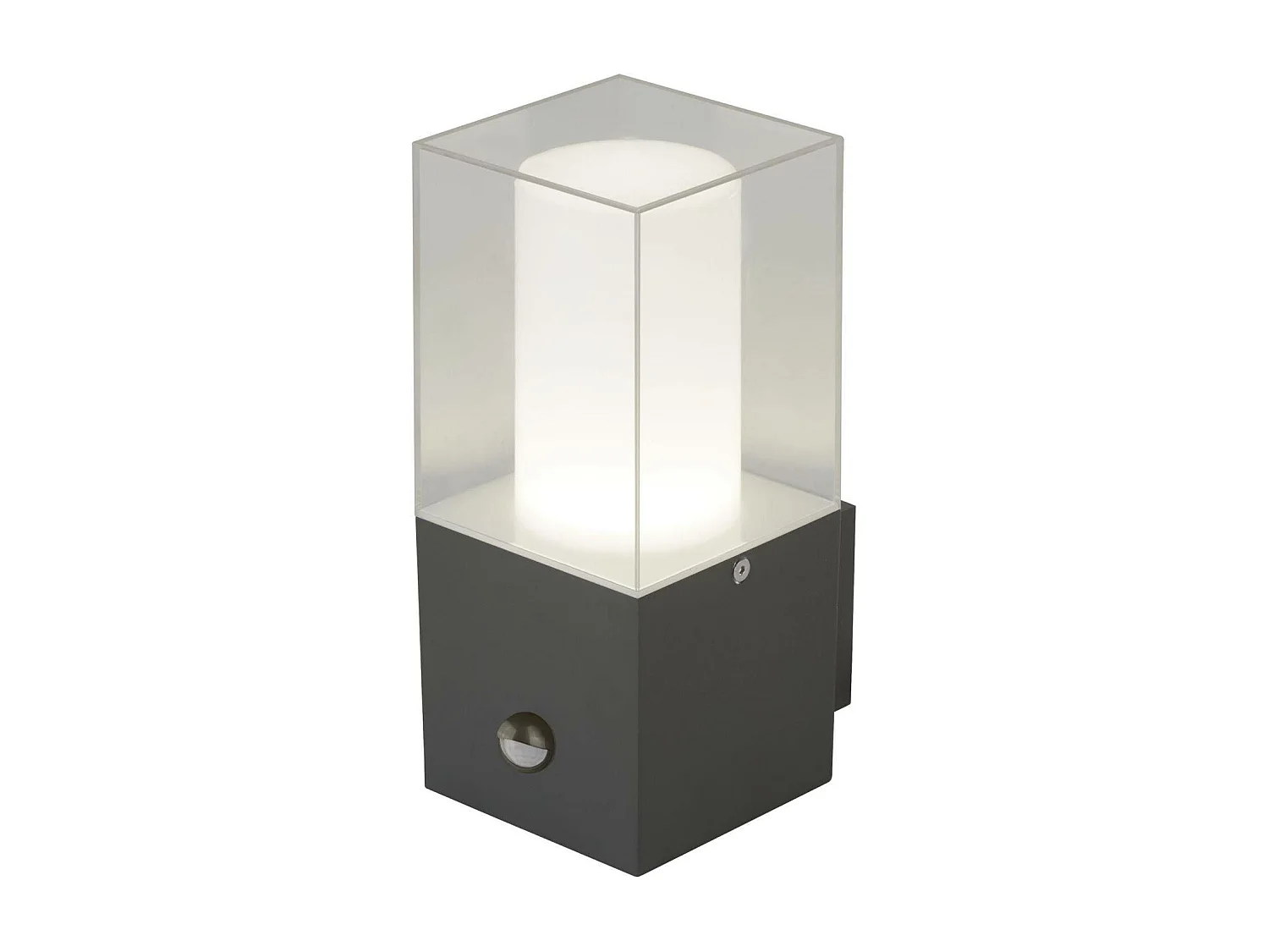 Searchlight Outdoor - Lampada con sensore da esterno a 1 luce grigio scuro, bianco IP44, E27