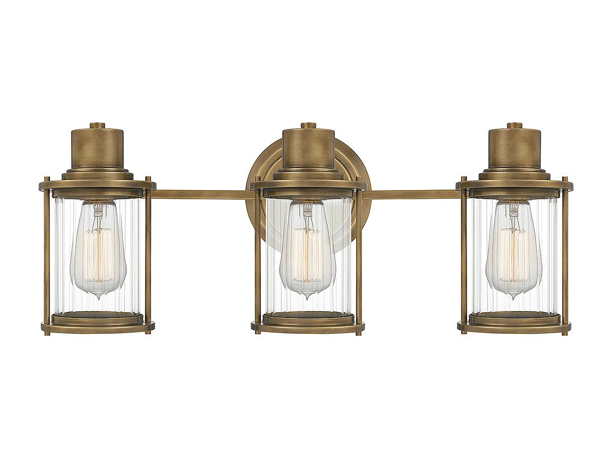 Elstead Quoizel Riggs Vägglampa Weathered Brass, IP44