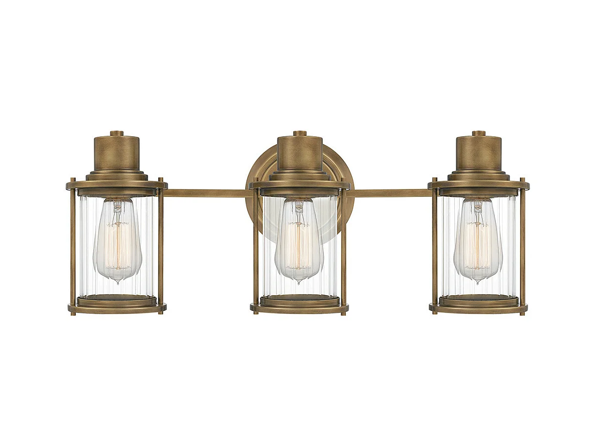 Elstead Quoizel Riggs Lampada da parete in ottone anticato, IP44