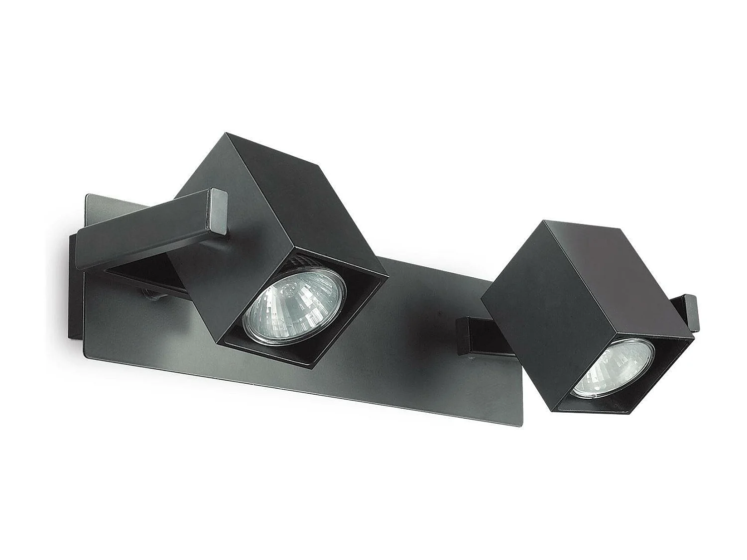 Ideal Lux Mouse - Aplique de pared 2 luces Negro