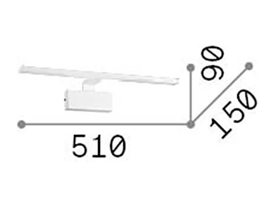 Ideal Lux ALMA - Aplique de pared LED integrado 1 luz Cromado 3000K