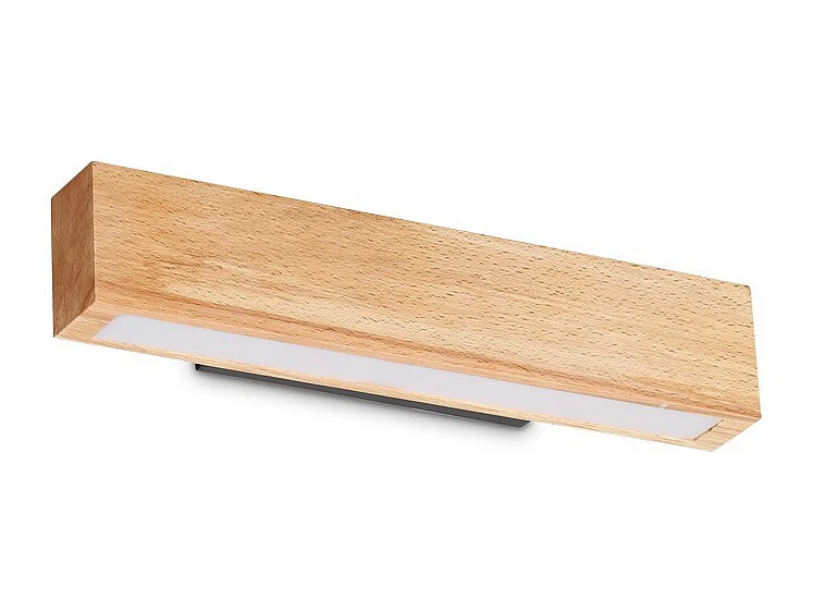 Ideal Lux CRAFT Lampada da parete a LED integrata da 40 cm in legno, 3000K, non dimmerabile