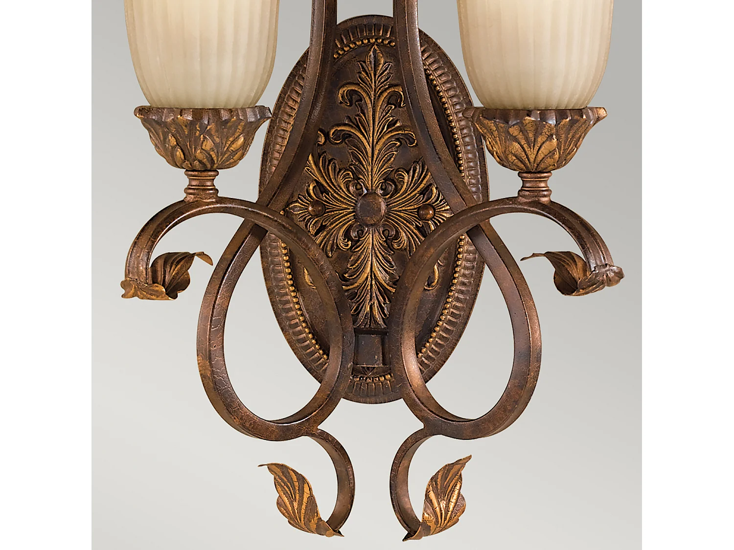 Elstead Sonoma Valley 2 ljus inomhusvägglampa åldrad sköldpaddsskal, E27