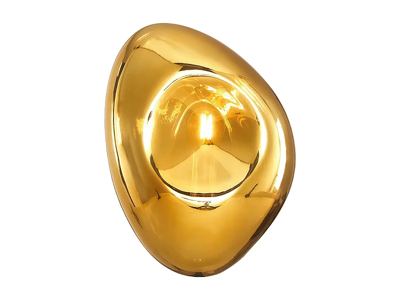 Maytoni Mabell Lámpara de pared moderna dorada, pantalla de cristal