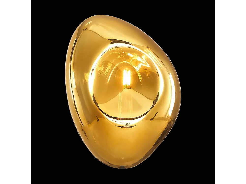 Maytoni Mabell Applique murale moderne or, abat-jour en verre