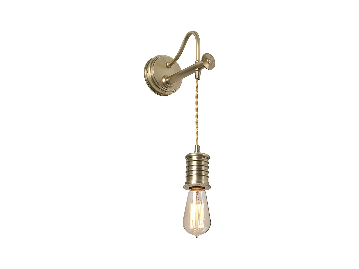 Elstead Douille - 1 Licht Innenwandleuchte Antik Messing, E27