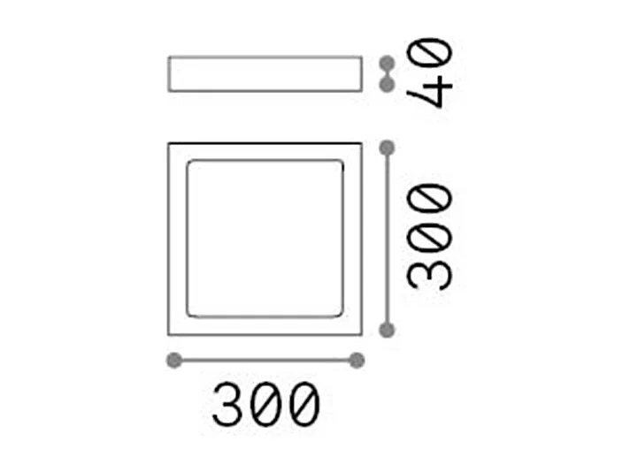 Ideal Lux Universal - Foco empotrado grande cuadrado interior 1 luz LED Blanco