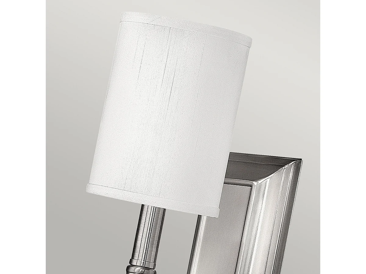 Elstead Sussex - 1 Licht Wandleuchte gebürstet Nickel Glasschirm, E14