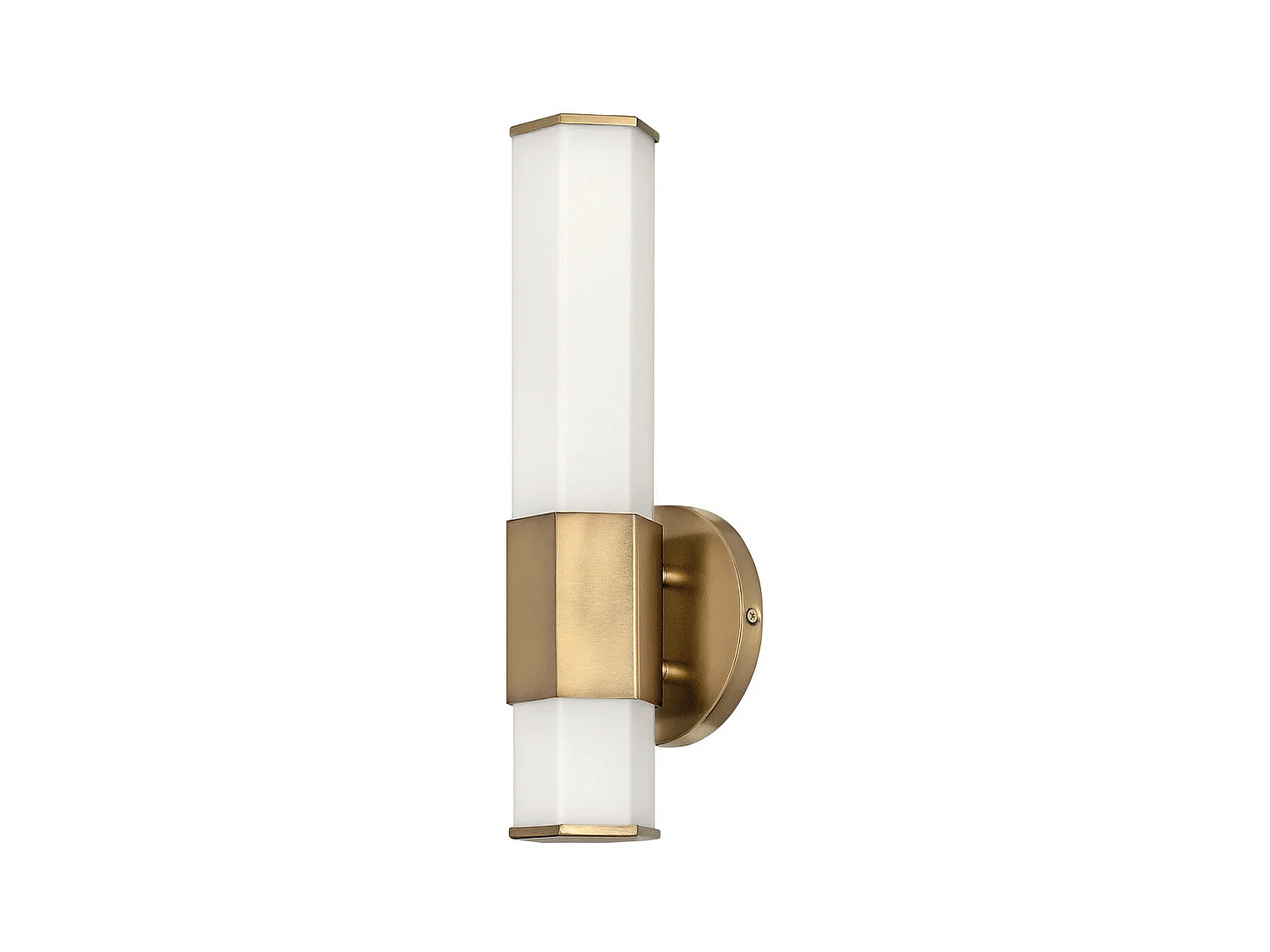 Elstead Hinkley Facet Integrierte LED Badezimmer Wandleuchte Heritage Messing, 3000K, IP44