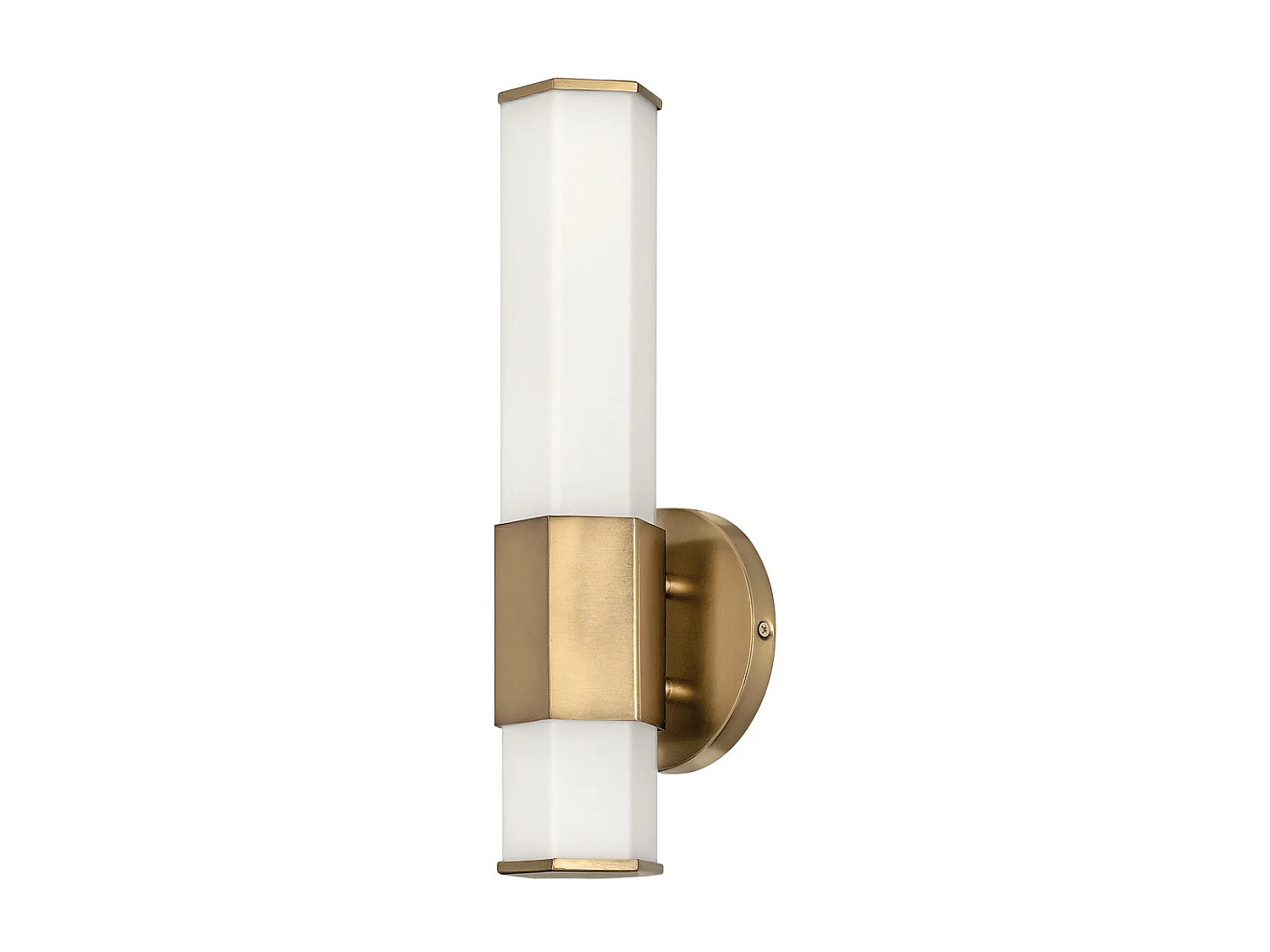 Elstead Hinkley Facet Integrierte LED Badezimmer Wandleuchte Heritage Messing, 3000K, IP44
