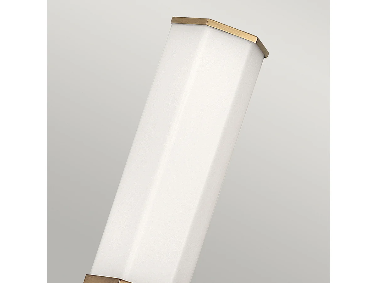 Elstead Hinkley Facet Integrierte LED Badezimmer Wandleuchte Heritage Messing, 3000K, IP44