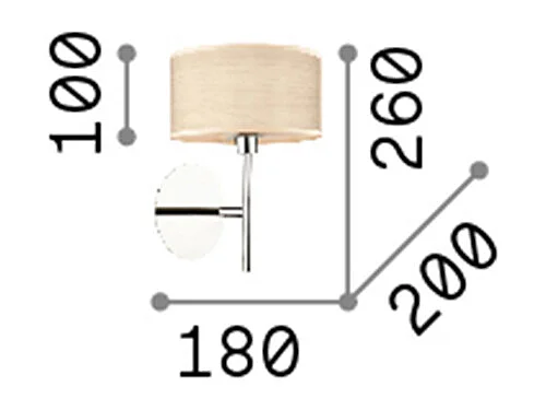 Ideal Lux Woody - Applique da interno a 1 luce bianca, G9