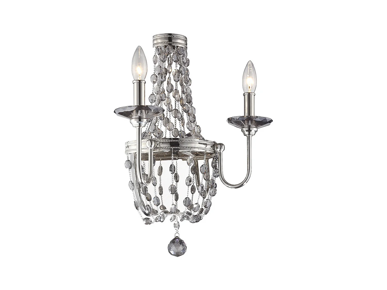 Elstead Applique murale d'intérieur à 2 ampoules, nickel poli, E14