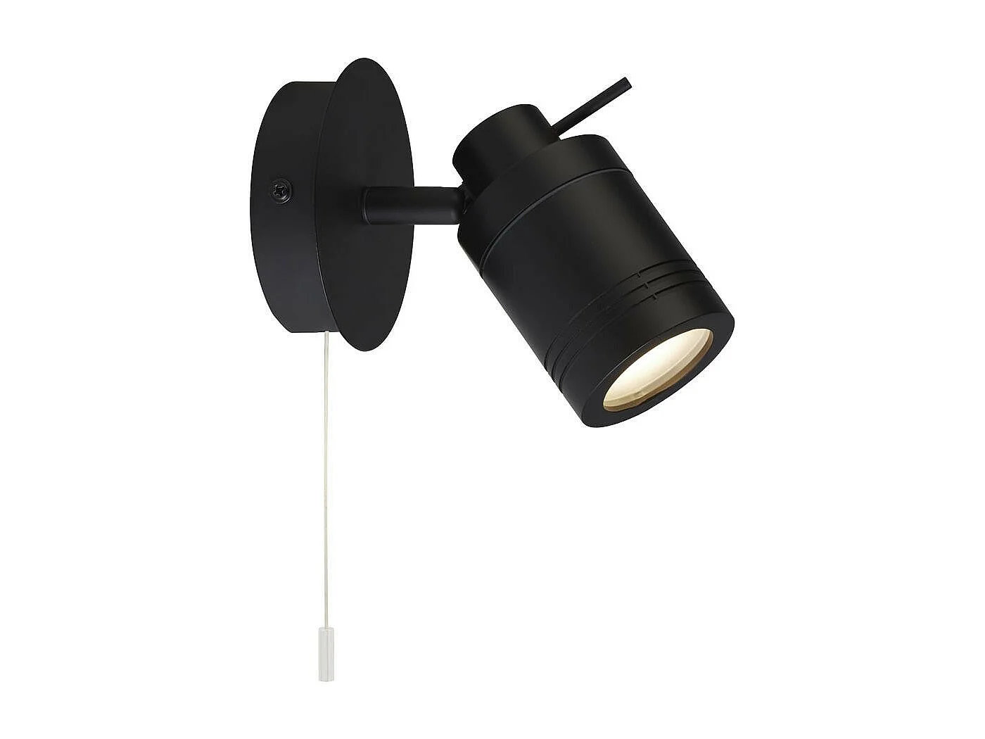 Searchlicht Samson 1 Licht IP44 Badezimmer-Spot-Wandhalterung, Mattschwarz IP44