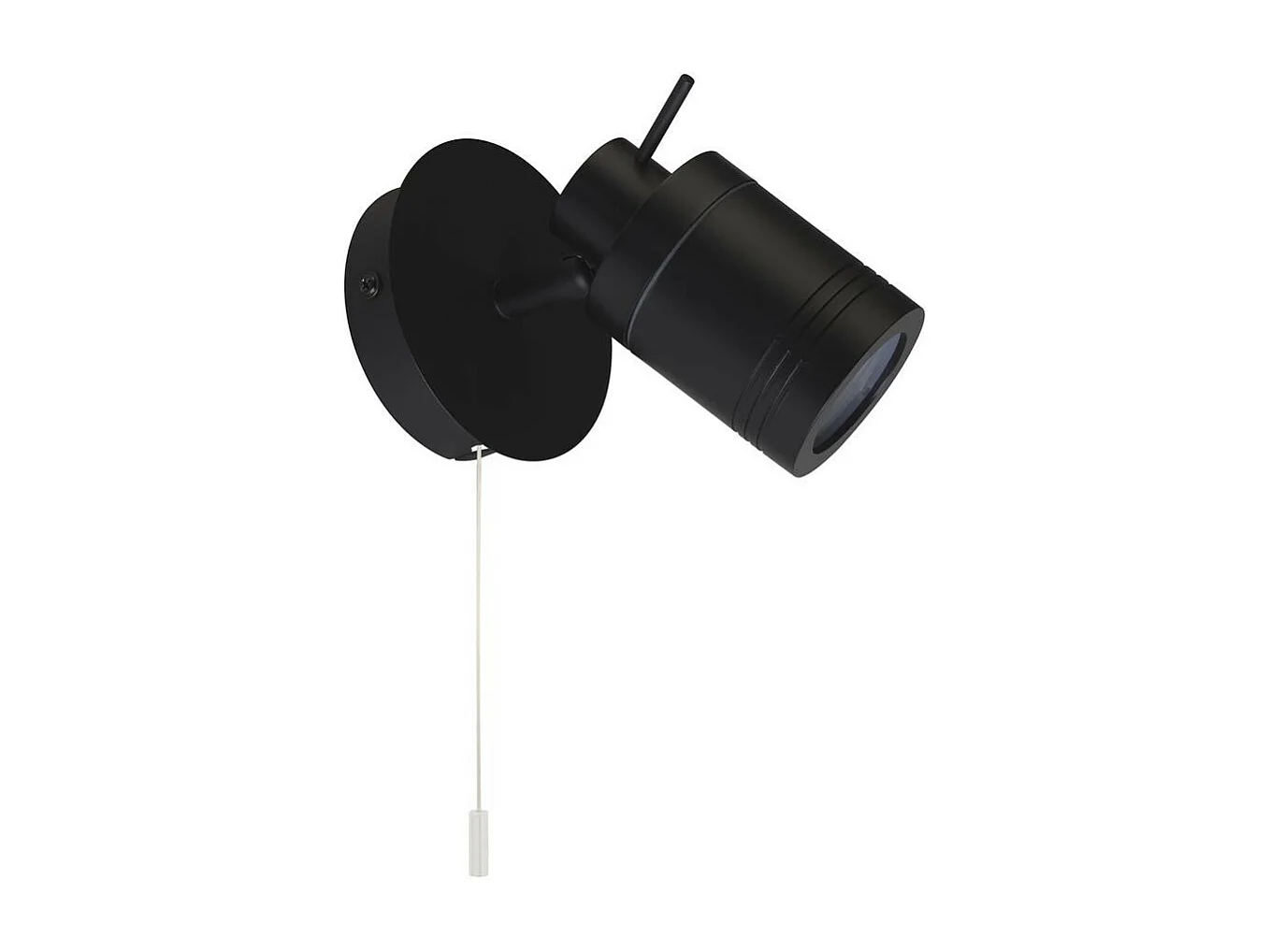 Searchlicht Samson 1 Licht IP44 Badezimmer-Spot-Wandhalterung, Mattschwarz IP44