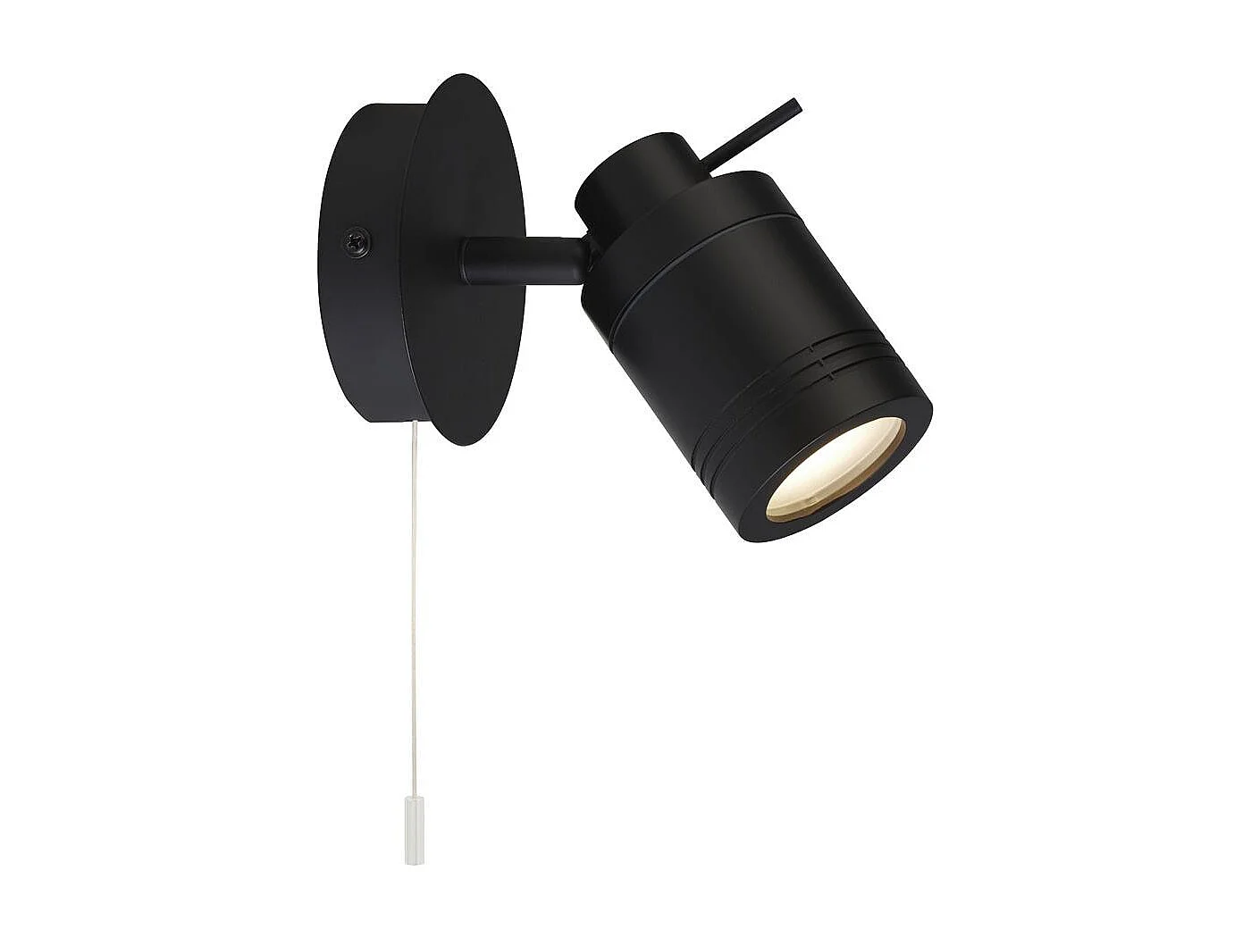 Searchlight Samson Staffa da parete per spot da bagno a 1 luce IP44, nero opaco IP44