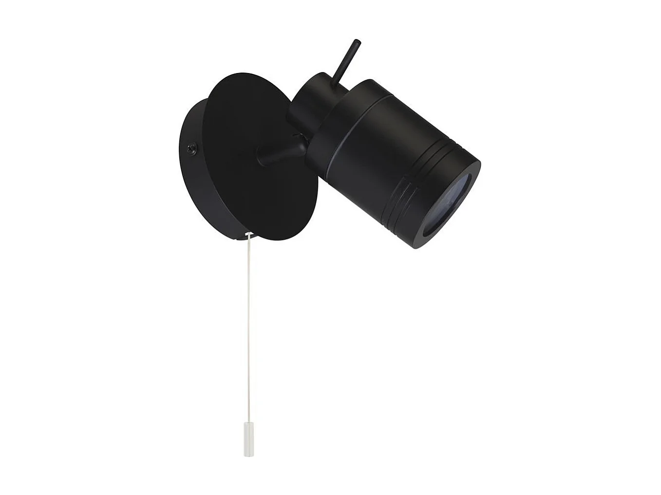 Searchlight Samson Staffa da parete per spot da bagno a 1 luce IP44, nero opaco IP44