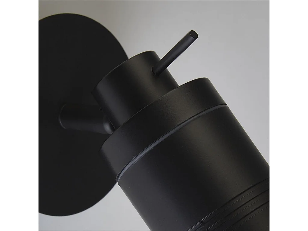 Searchlight Samson Staffa da parete per spot da bagno a 1 luce IP44, nero opaco IP44