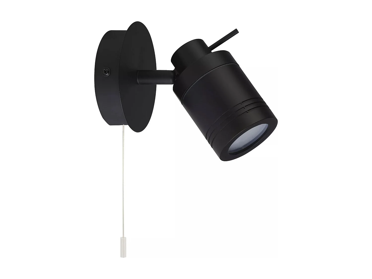 Searchlight Samson Staffa da parete per spot da bagno a 1 luce IP44, nero opaco IP44