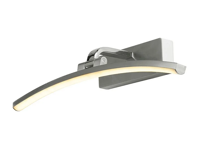 Searchlight Santorini Quadro da 40 cm in argento satinato chiaro, cromo lucido