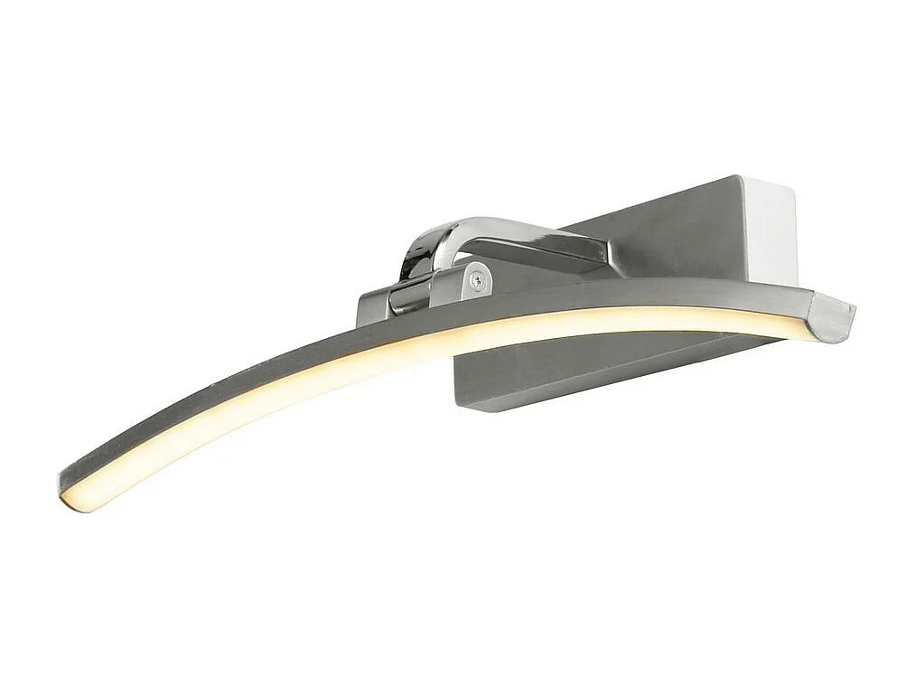 Searchlight Santorini Quadro da 40 cm in argento satinato chiaro, cromo lucido