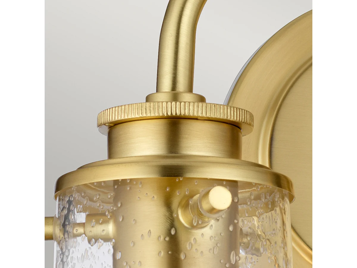 Braelyn Lampada da parete a 2 luci Kichler in ottone spazzolato IP44