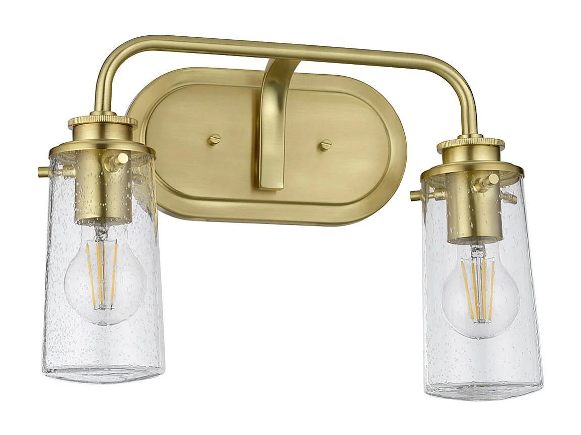 Braelyn Lampada da parete a 2 luci Kichler in ottone spazzolato IP44