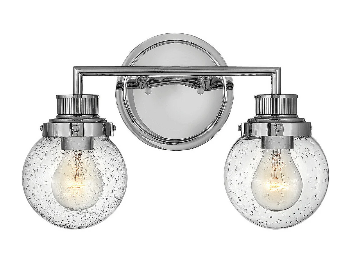 Elstead Hinkley Poppy Badezimmer-Wandleuchte Chrom poliert, IP44