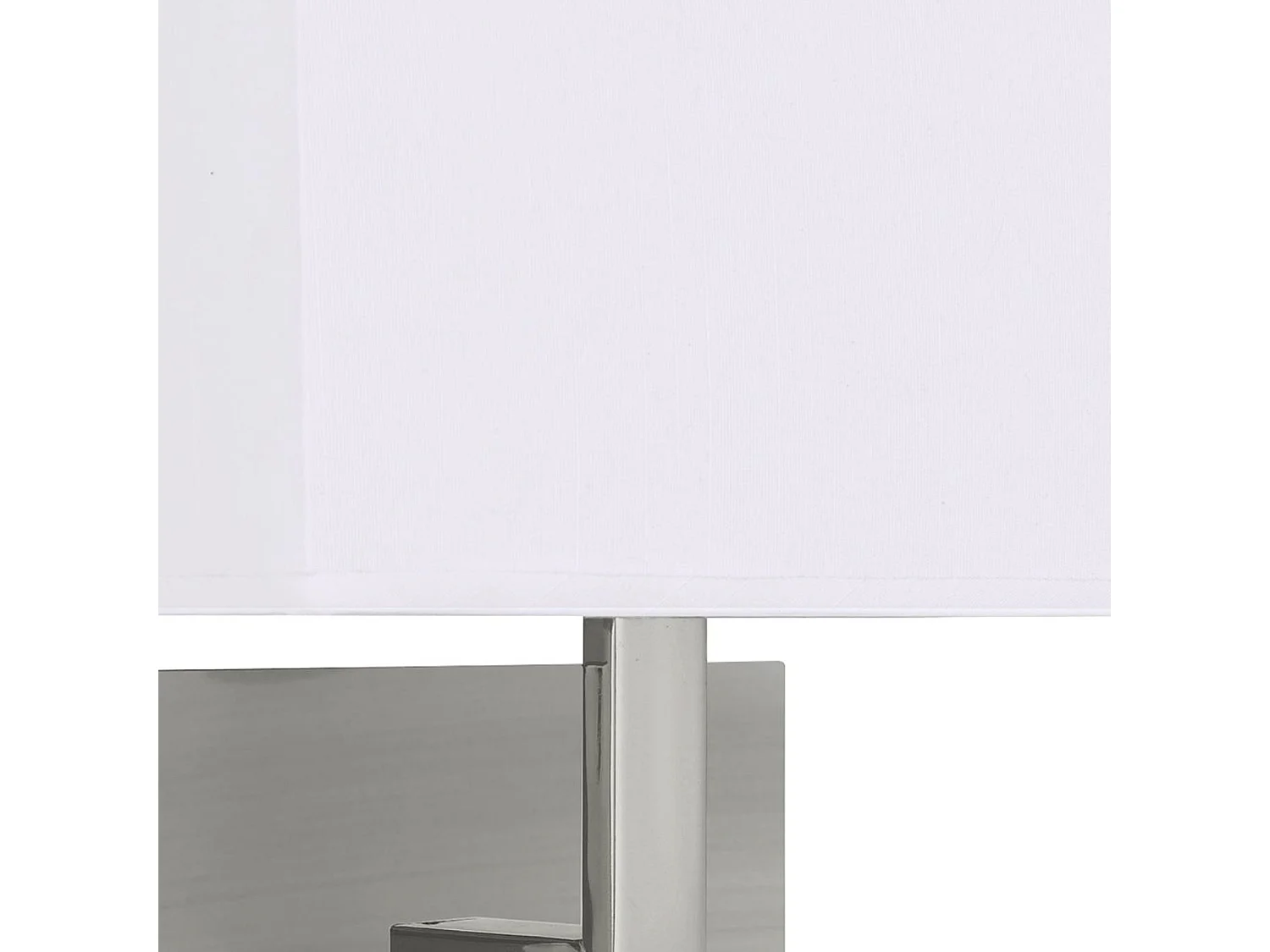 Searchlight 1 ljus inomhusvgglampa satin silver med vit skrm, E27