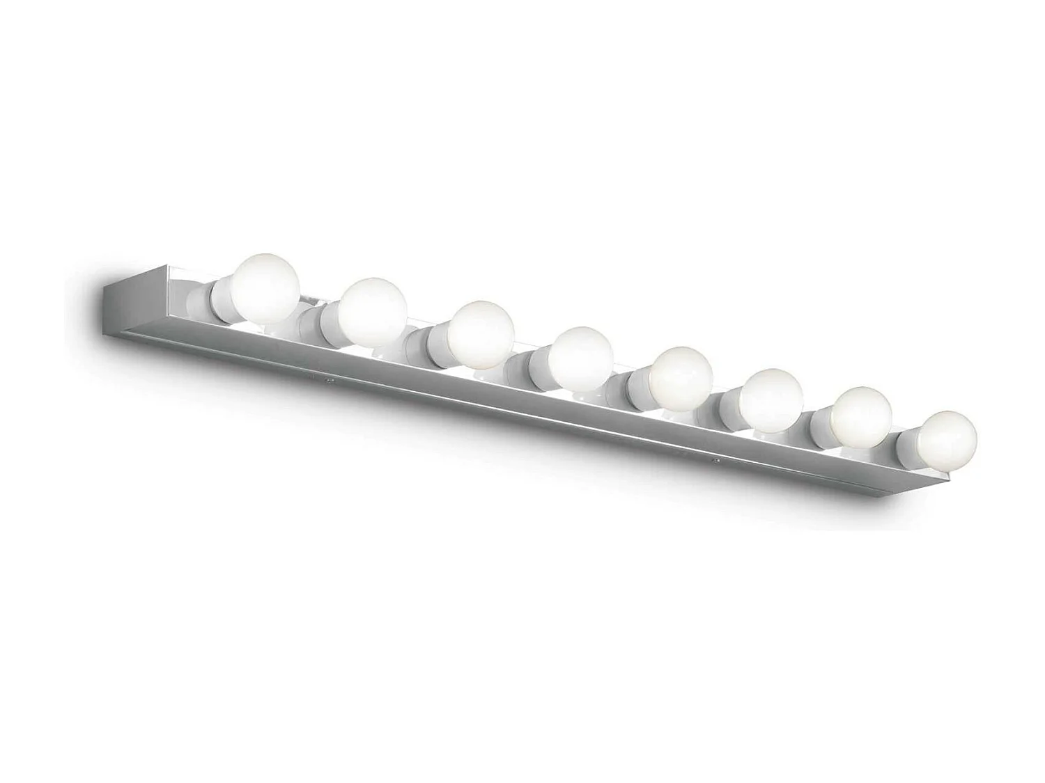 Ideal Lux Prive' Grande applique murale intérieure à 8 ampoules au-dessus du miroir, chrome, E14