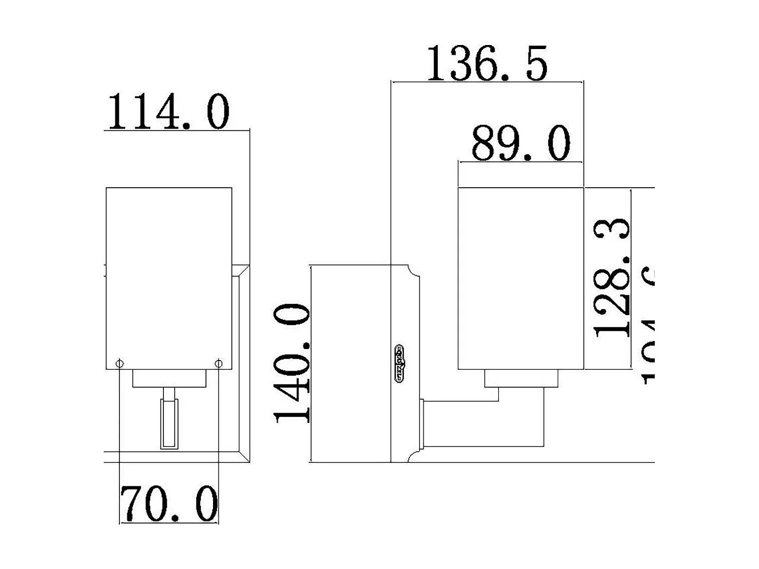 Elstead Taylor 1 ljus liten vägglampa - polerad kromfinish, G9