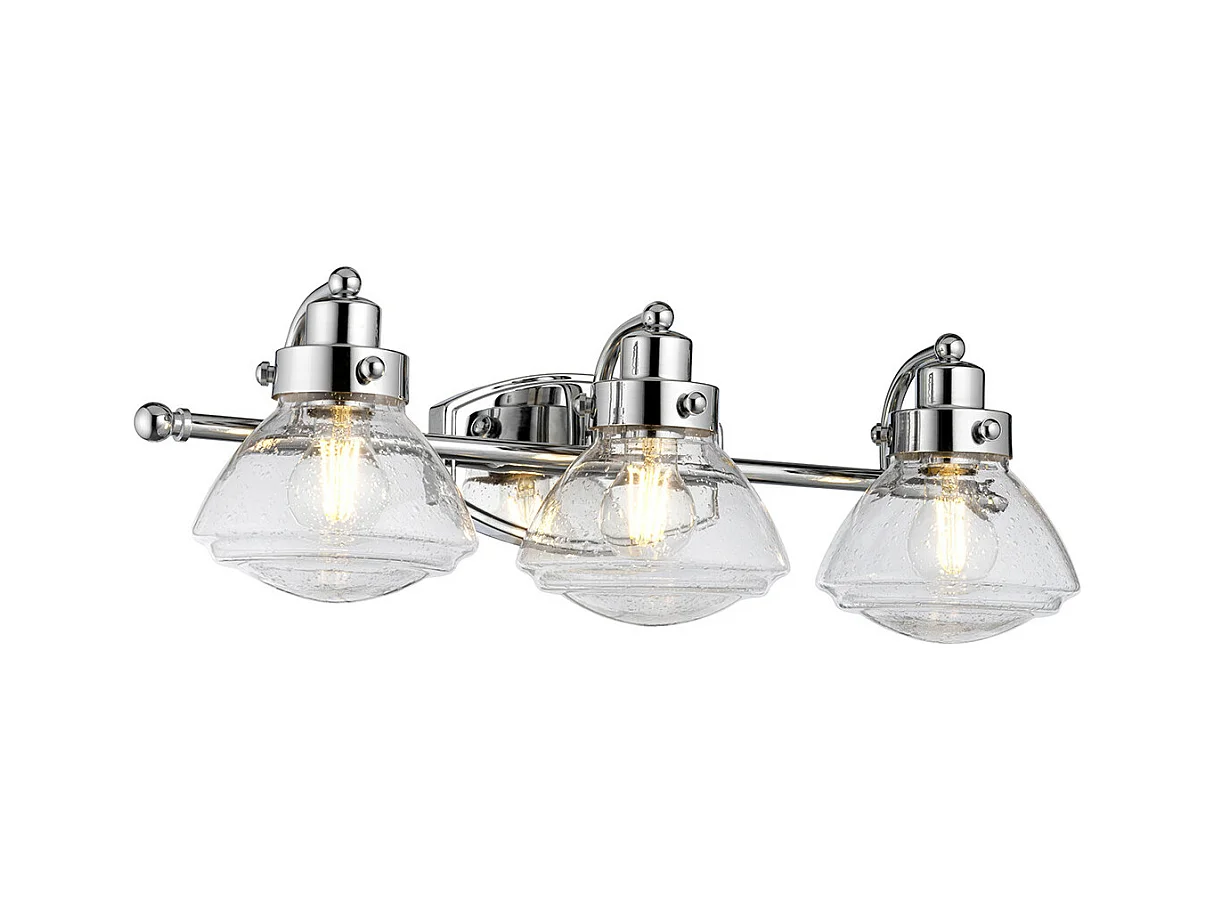 Scholar Quoizel 3 licht Wandleuchte Chrom poliert IP44