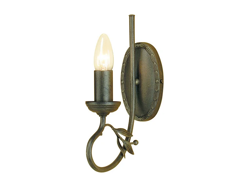 Elstead Olivia 1 ljus inomhusljus vägglampa svart, guld, E14