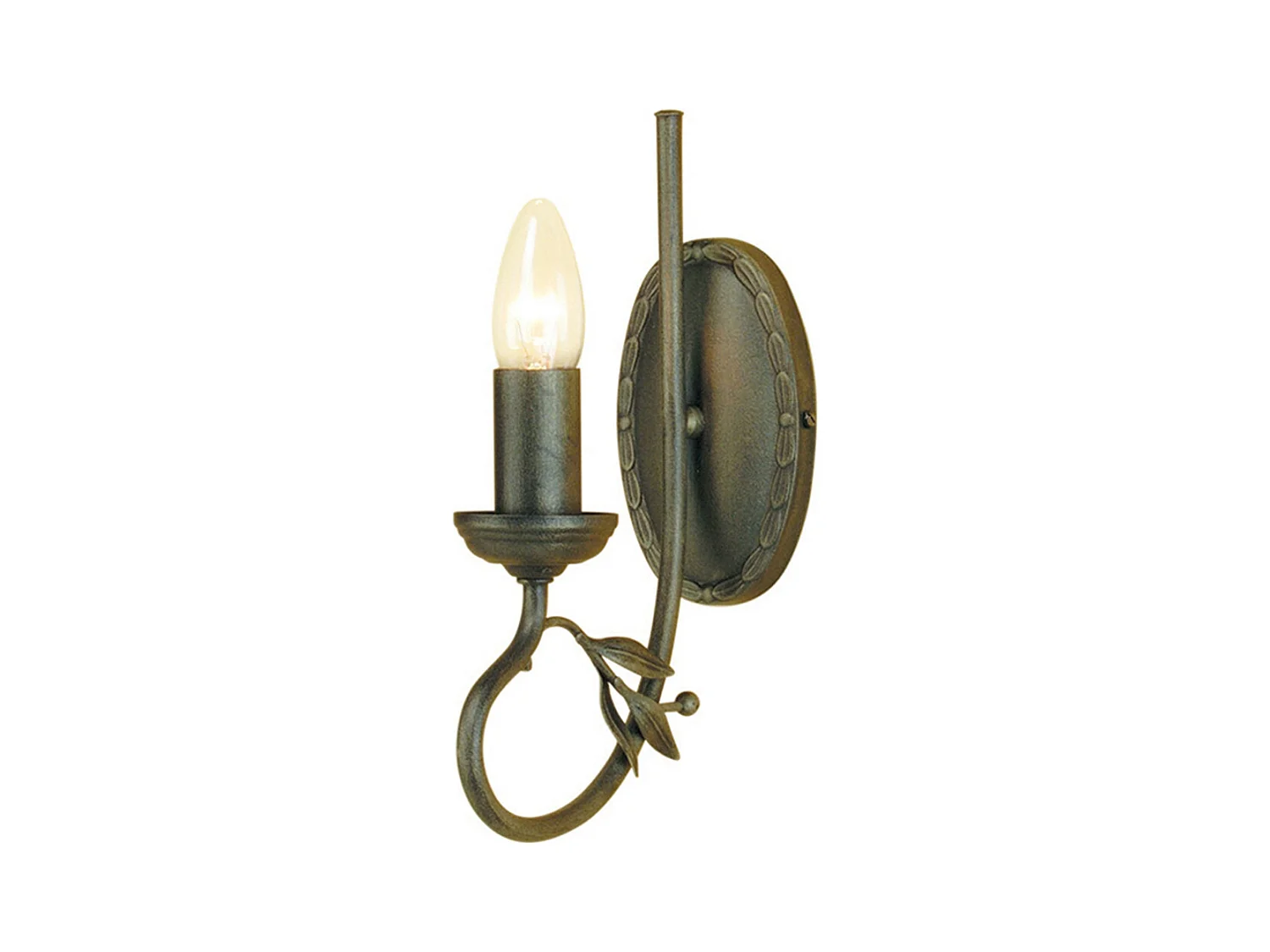 Elstead Olivia - 1 Licht Innenkerze Wandleuchte Schwarz, Gold, E14