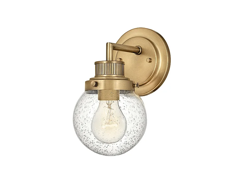 Elstead Hinkley Poppy Badezimmer-Wandleuchte Heritage Messing, IP44