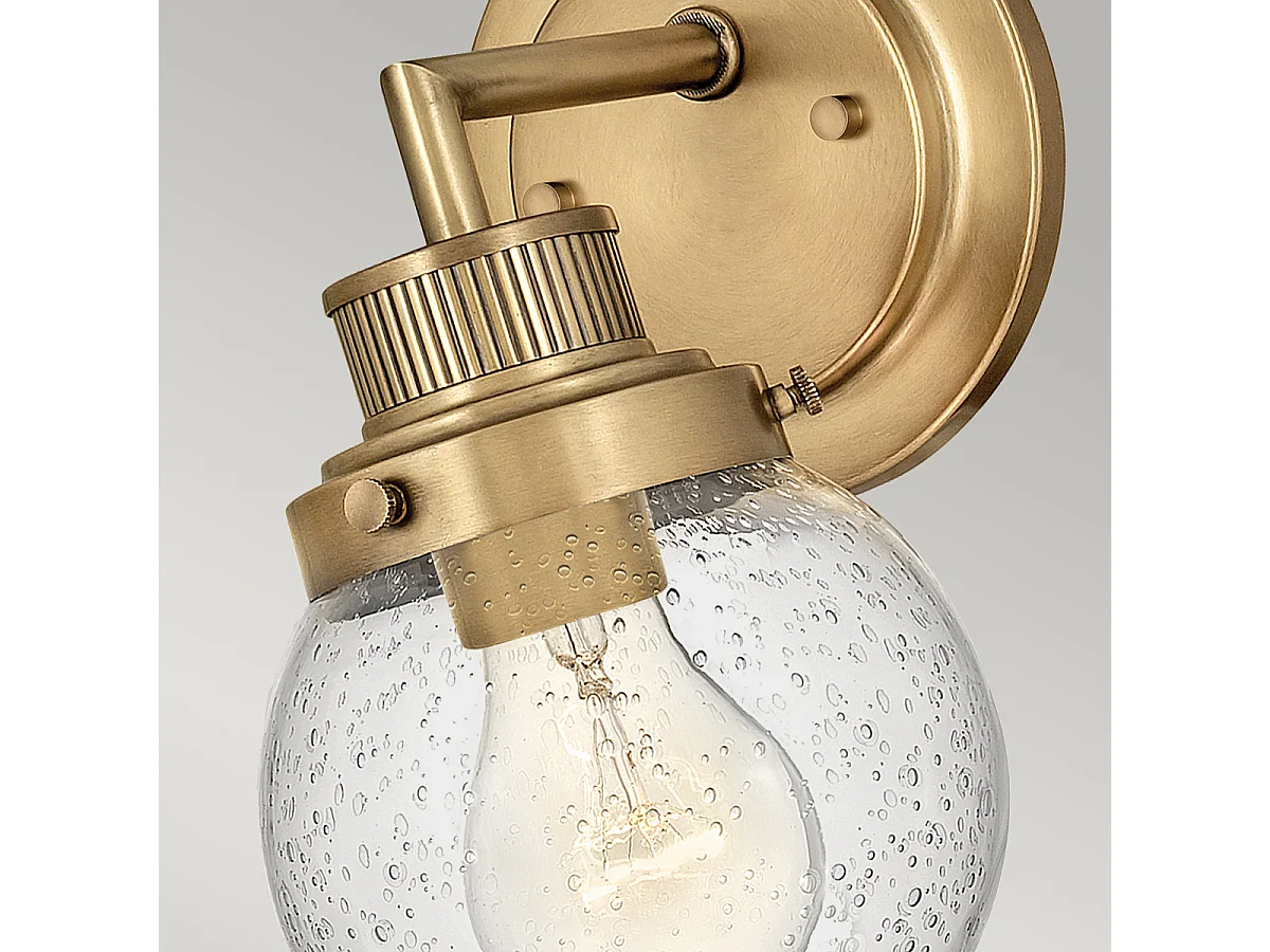 Elstead Hinkley Poppy Lampada da parete per bagno Heritage Ottone, IP44