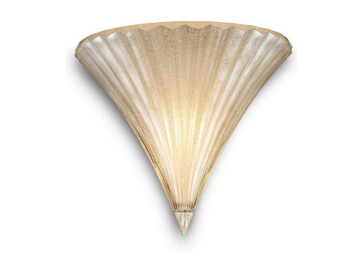 Ideal Lux Santa - 1 leichter Innenwand-Aufwärtsstrahlerer Gold mit kleinem Glas, E14