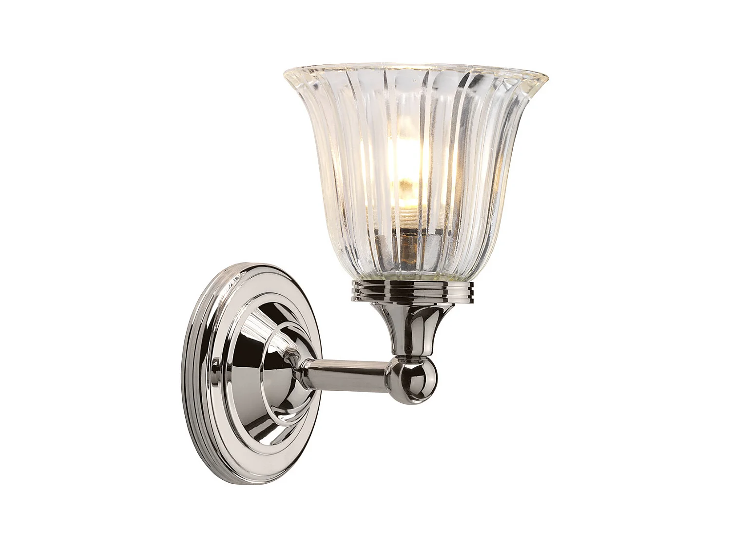 Elstead Austen - 1 applique da parete per bagno chiaro nichel lucido IP44, G9